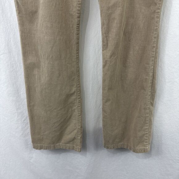 Izod Tan Corduroy Cord Pants Womens Size 8 Stretch Academia Fall Neutral Y2K - Picture 5 of 11